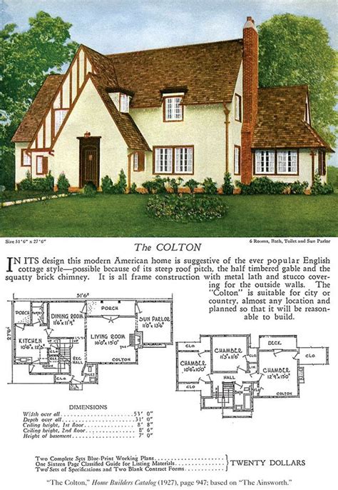 vintage tudor house plans|tudor house plans 1920s.